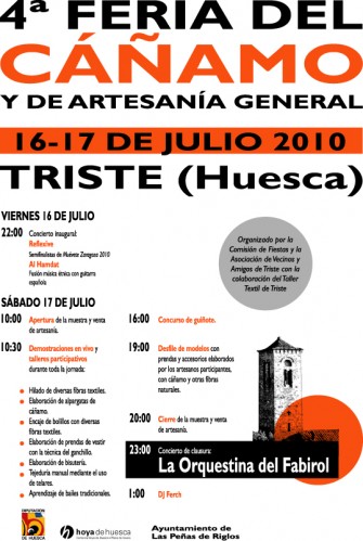 4.ª Feria del cáñamo y artesanía en Triste (Huesca)