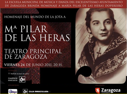 Homenaje a M.ª Pilar de las Heras, en el Teatro Principal de Zaragoza
