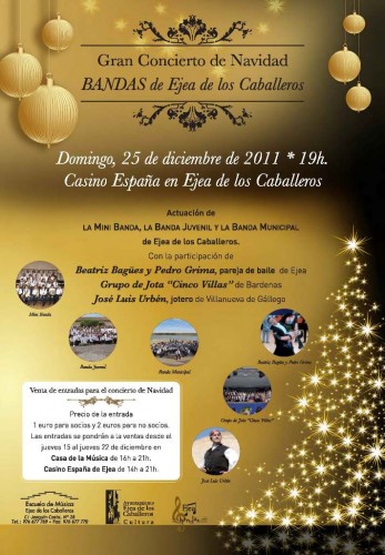 Concierto de Navidad en el Casino España de Ejea