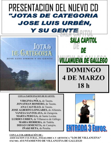 Presentación en Villanueva del nuevo disco de José Luis Urbén